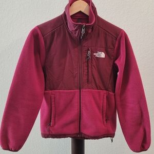 Vintage The North Face Burgundy and Magenta Denali Fleece Jacket Women Sz XS/TP